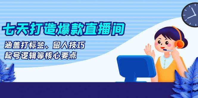 （13382期）七天打造爆款直播间：涵盖打标签、留人技巧、起号逻辑等核心要点 中创网 第1张