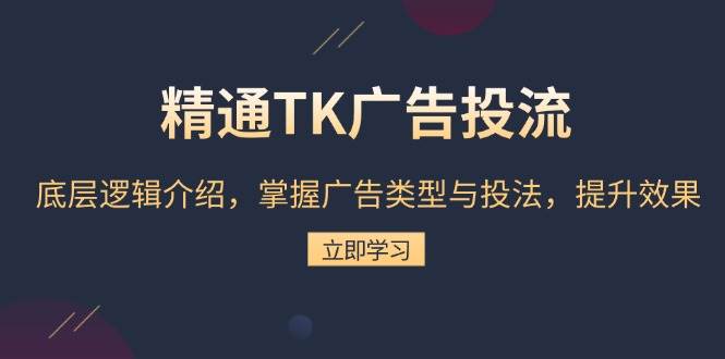 （13641期）精通TK广告投流：底层逻辑介绍，掌握广告类型与投法，提升效果 中创网 第1张