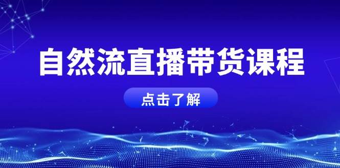 （13809期）自然流直播带货课程，结合微付费起号，打造运营主播，提升个人能力