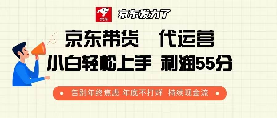 （13833期）京东带货 代运营 利润55分 告别年终焦虑 年底不打烊 持续现金流