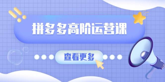 （14327期）拼多多高阶运营课：极致群爆款玩法，轻付费无尽复制，打造单品爆款之路 中创网 第1张